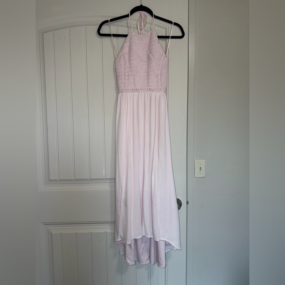 Hollister Light Pink Smocked Blouse